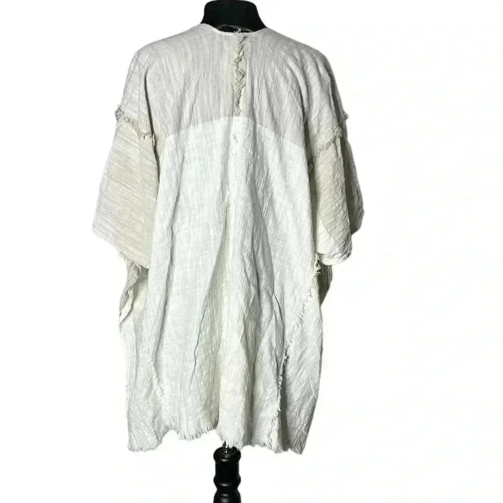 Universal Thread White Light Brown Colorblock Raw… - image 3